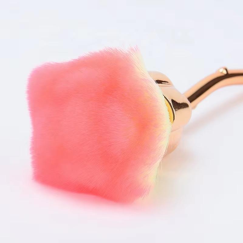 High Quality Supplies Professional Nail Art Tool Brush Beauty New Design Cleaning Dust Rose Flower Nail Brush