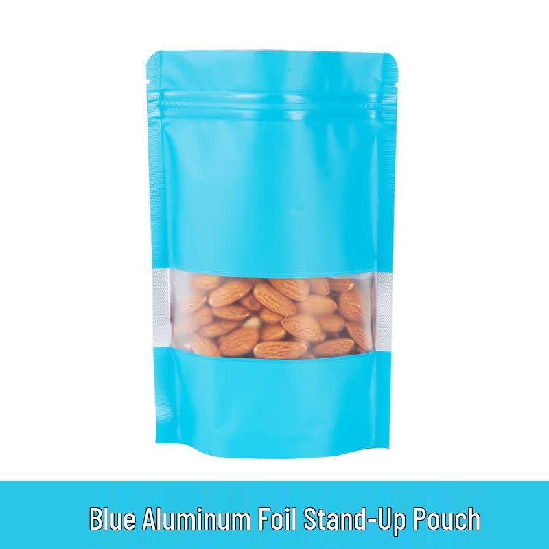 Resealable Windowed Aluminum Foil Stand-up Food Pouch