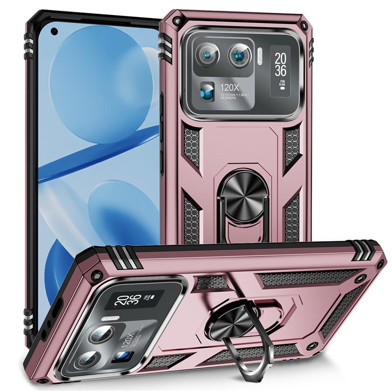 For Xiaomi Mi 11 Ultra Case Shockproof Armor Metal Ring Phone Cases For Xiaomi Mi11 Ultra Stand Holder Back Cover