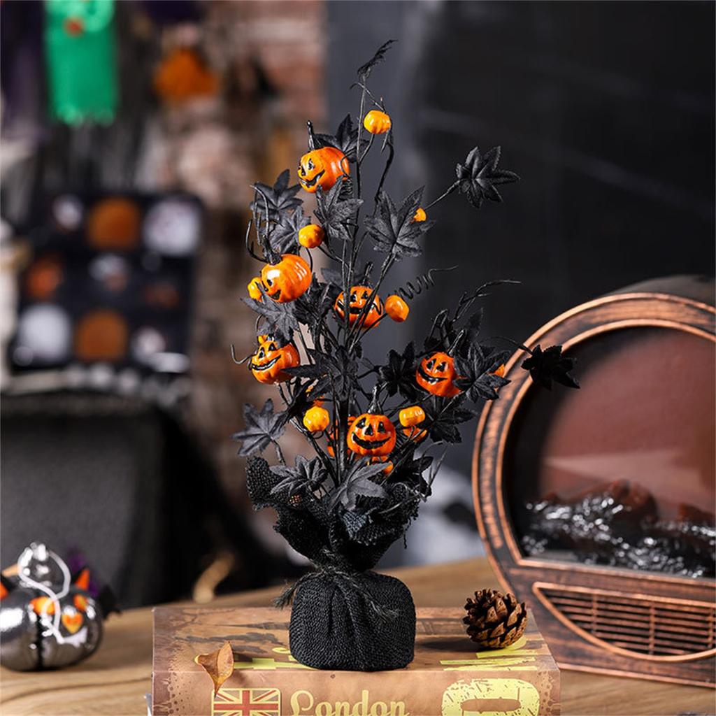 Halloween Decorations, Scary Black Maple Leaf Tree Decor, Halloween House Party Decorations