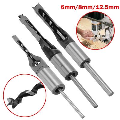 6/8/12,5 mm HSS vrták so štvorcovými otvormi Auger Bit Oceľové dlabacie vŕtanie Craving Nábytok pre domácich majstrov Štvorcový vrták Drevoobrábacie nástroje