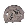Unisex Gothic Y2K Skull Print Retro Pullover
