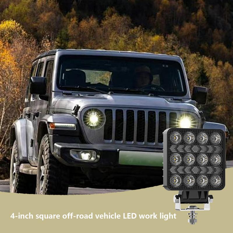 

LED Light Bar Square 12 Beads Truck Flood Beam Light Waterproof Vehicle Accessories High Brightness Driving Fog Lights For Truck United States