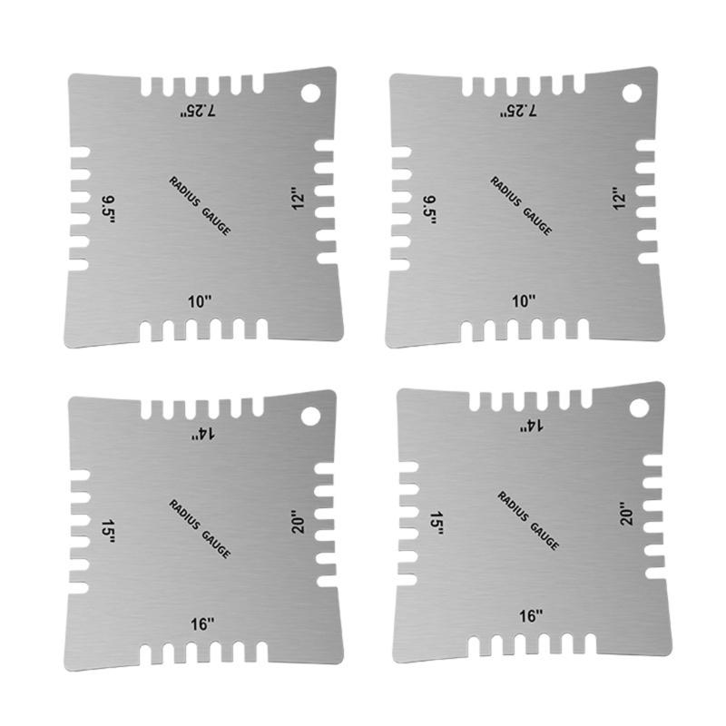 

Набор радиусных шаблонов из нержавеющей стали с вырезами Инструменты лютье, включая шаблоны для высоты струн и радиусные шаблоны с вырезами для гитары