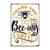 Bee Series Metal Tin Sign Wall Decor 20x30cm