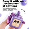 Funny Big Eyes Robot Cube Decompression Toys 6Sided Playable Sensory Toys Stress Relief Birthday Gifts For Children Adults