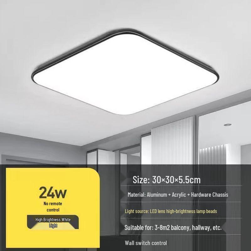 Modern LED Rectangular Ceiling Light - Large Minimalist Fixture for Living Room or Bedroom (2025 Model)