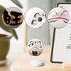 Kleine Keramik Daruma Puppe Japanische Kunst Skulptur Sammlerstück Tischmittelstück Dharma Dekoration