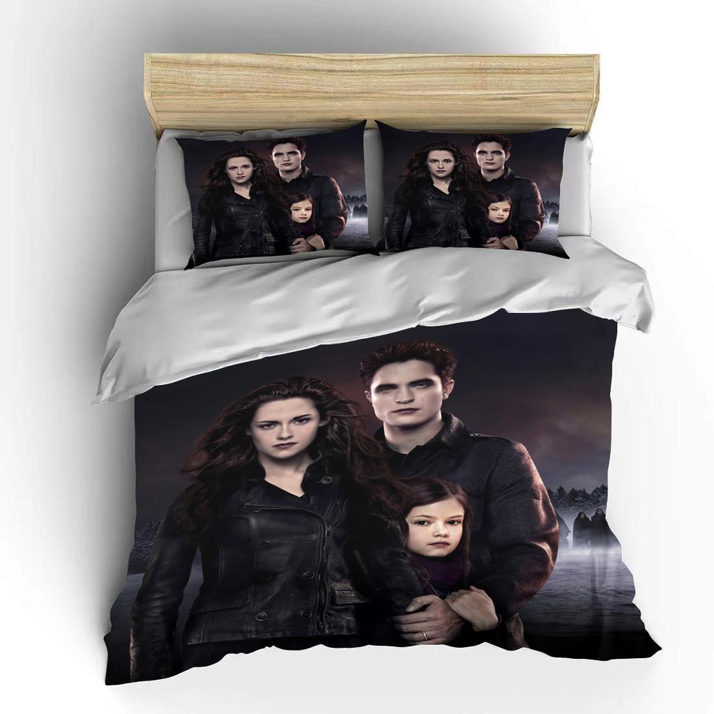 10 Sizes Movie Twilight 3D Bedding Set Character Printed Duvet Cover Fashion Bed Linens For Adults Twin Full Queen King