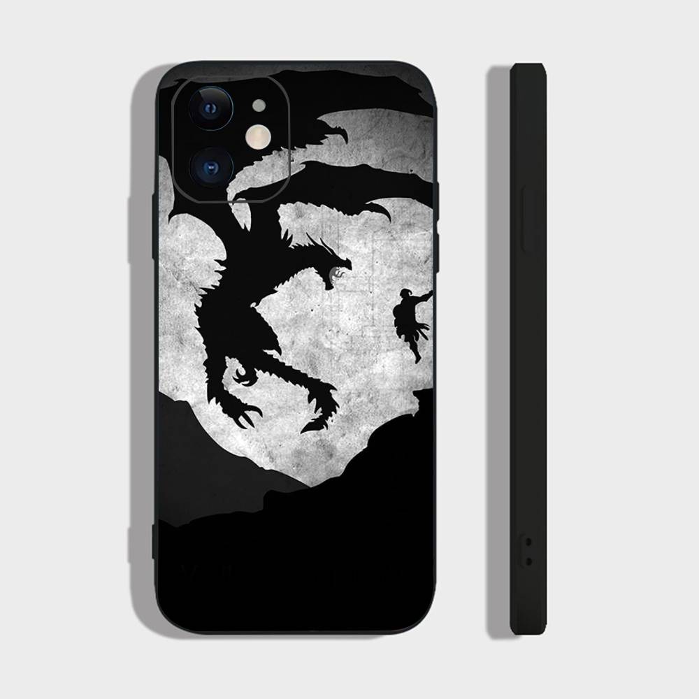 Single Player Game S-Scroll V S-Skyrim Phone Case For IPhone 17 Air 16 15 14 13 Pro Max 11 12 Black Silicone Cover