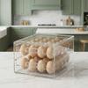 Plastic Egg Storage Box Drawer Style Double Layer Egg Container Large Capacity Transparent Egg Preservation Box Fresh Keeping
