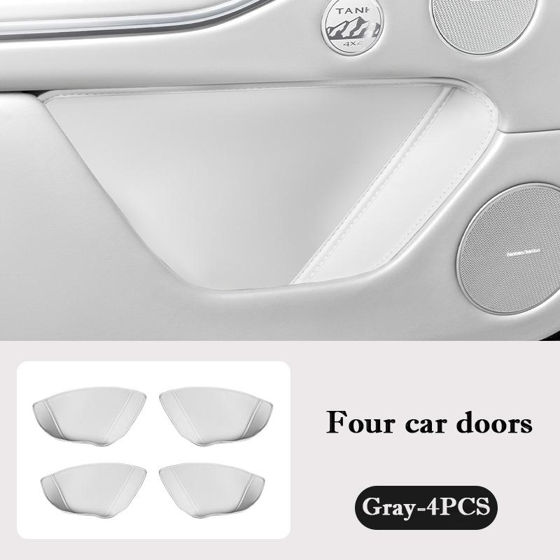 

For Tank 700 Hi4-T 2026 2026 Car Door Slot Mats Leather Protective Pad Door Groove Mat Storage Barrel Interior Accessories