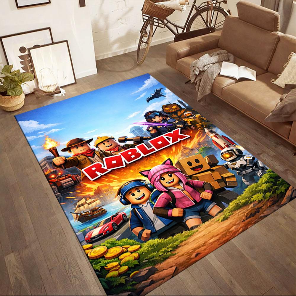Rolling Blocks Adventure Square Rugs Are a Great Choice for Living Rooms, Bedrooms, Home Décor, and As Gifts.