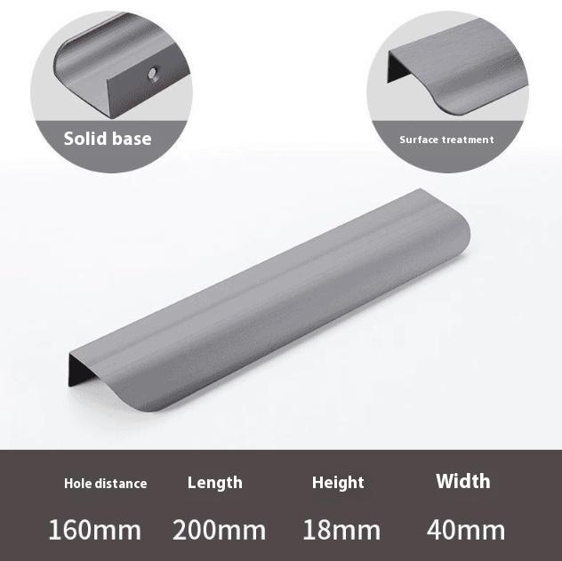 Verborgene Metall-Schubladengriffe, Moderne Schrankbeschläge für Kleiderschrank und Schubladen, 8 cm - 50 cm