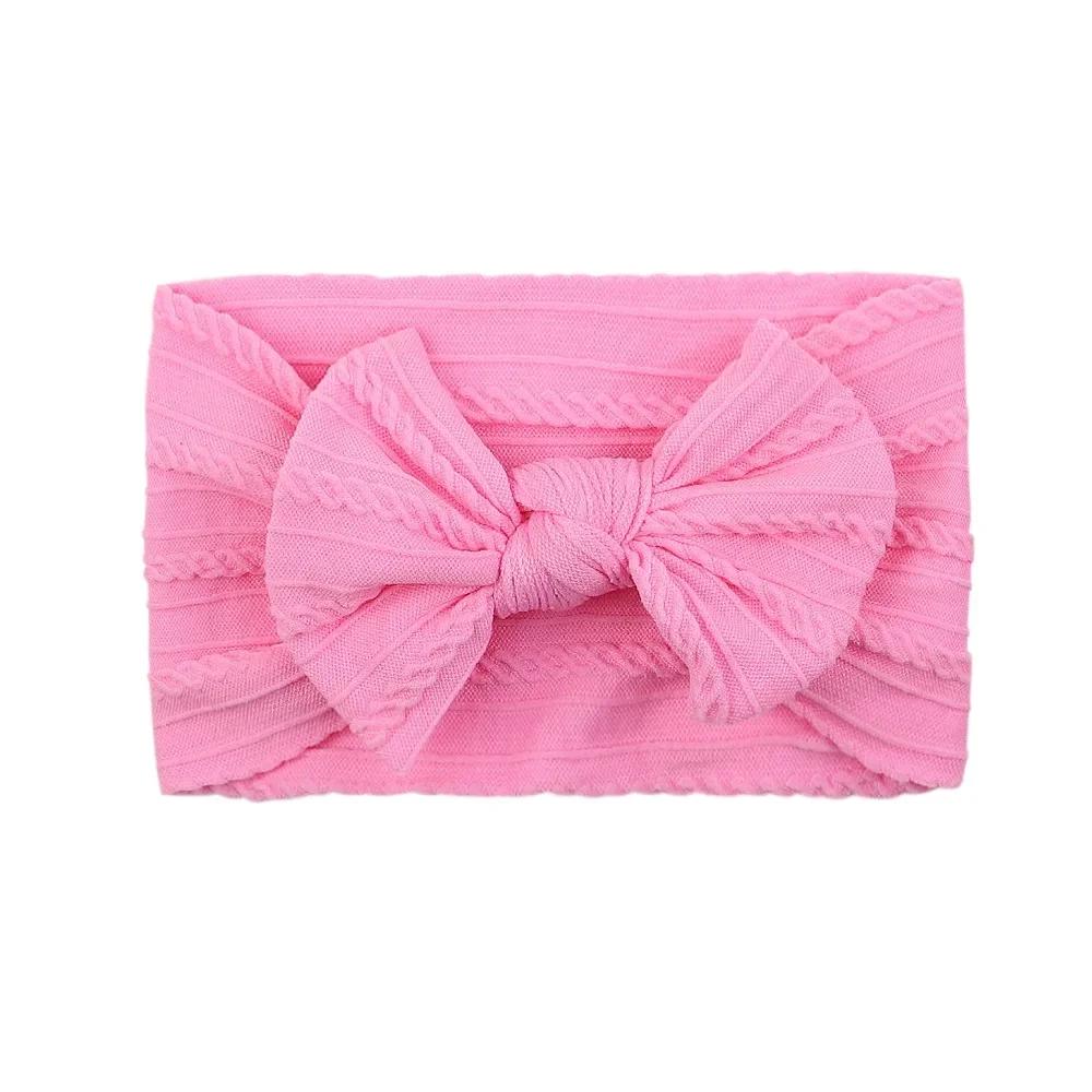 48colors Newborn Baby Headband Girls Elastic Knit Children Turban Baby Bows Soft Nylon Kids Headwear Toddler Hair Accessories