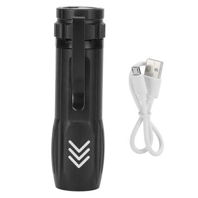 Kleine superhelle Taschenlampe, wiederaufladbare Taschenlampe über USB, wasserdicht, verstellbar