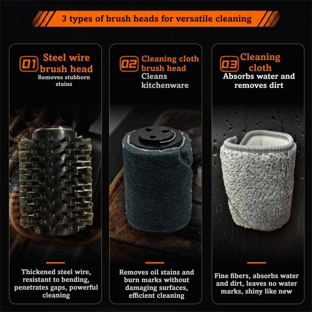Detachable BBQ Cleaning Brush Efficient Barbecue Cleaner Tools Electric Grill Brush  Backyard