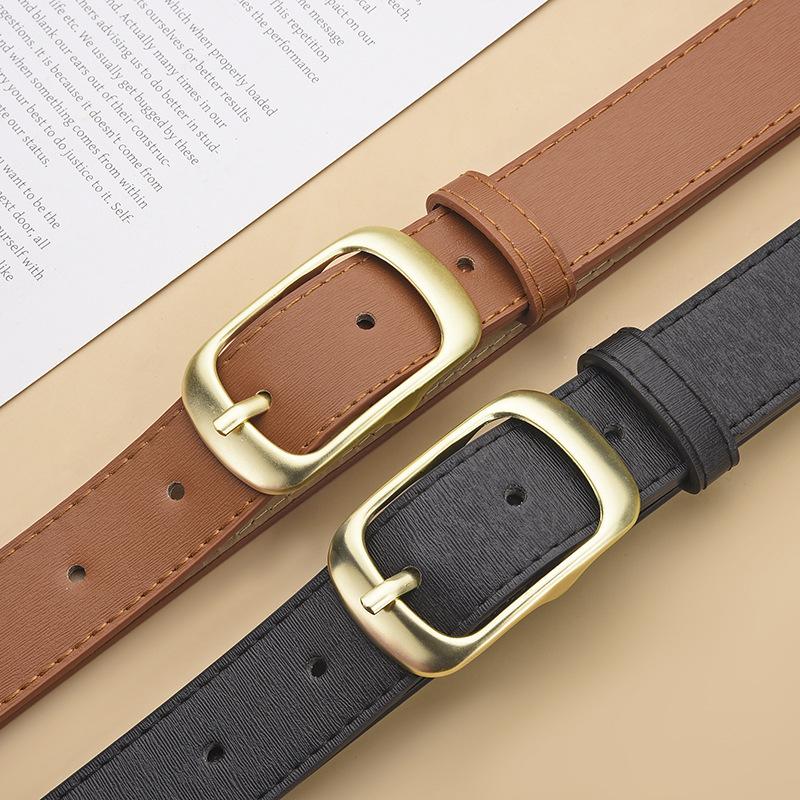 New Minimalist and Fashionable Women's Belt with Temperament White Belt Casual Pants Jeans Women's Decorative Belt