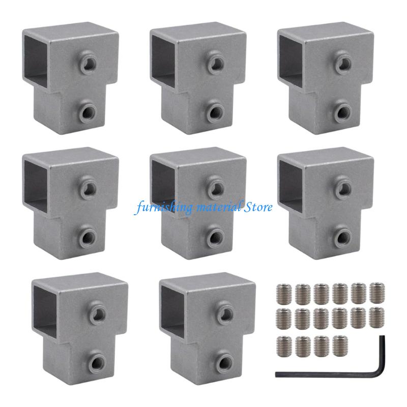 Y5GD Aluminiumlegierung T-Stück Vierkantrohrverbinder Verbindung Befestigungselement Langlebig