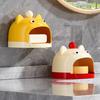Soap Dish Cartoon Animal Design Soap Holder Drain Rack No Drill Wall Mount Bathroom Organizer Accessible Soap Container