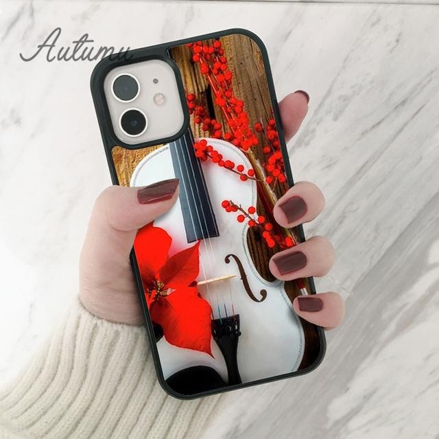 Musical Violin Guitar Phone Case for iPhone 11 12 13 14 Pro Max Mini X XR XS SE 2020 6 7 8 Plus Samsung Galaxy S21 S22 Shell
