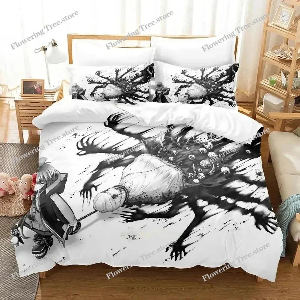 Anime Dark Gathering Bedding Set Duvet Cover Bed Set Quilt Cover Pillowcase Comforter king Queen Size Boys Adult Bedding Set029
