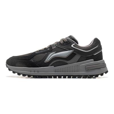 LiNing Chengfeng 2.0 Scarpe Casual Versatili Trendy Comode Ammortizzanti Resistenti all'Usura Low Top Lifestyle Uomo sneaker Nero Grigio AGCU373-5