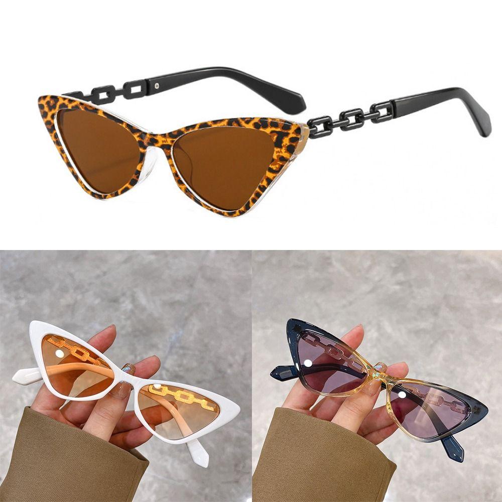 Vintage Retro Small Frame Cat Eye Sunglasses Stylish Vintage Punk Sun Eyeglasses Beach Travel Triangle Streetwear Glasses for Women  Men