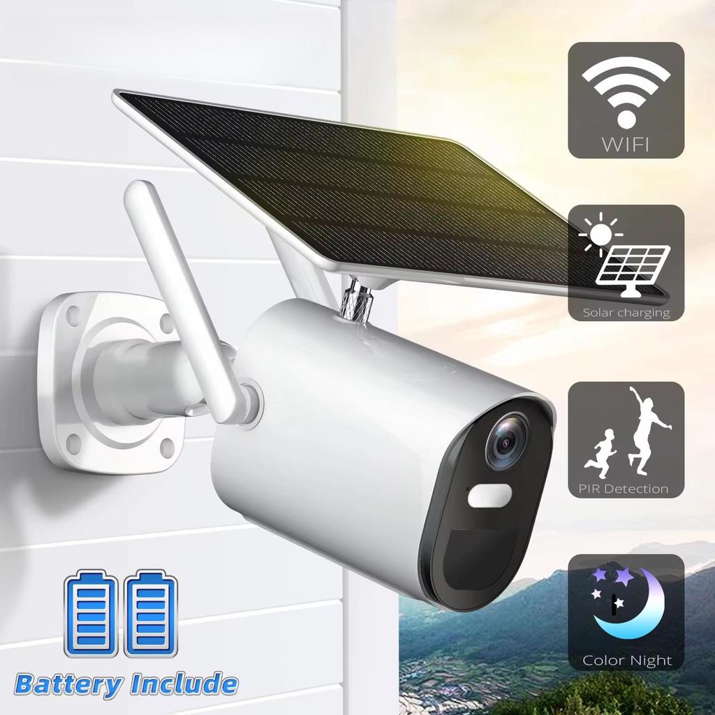 Telecamera 4G LTE Con Pannello Solare 2K – Senza WiFi | 360° Visione E Rilevamento Movimento | Esterno IP65