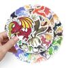 50pcs Dragon Graffiti Cool DIY Stickers: Creative Animal Design for Skateboard, Phone Case, Luggage, Waterproof