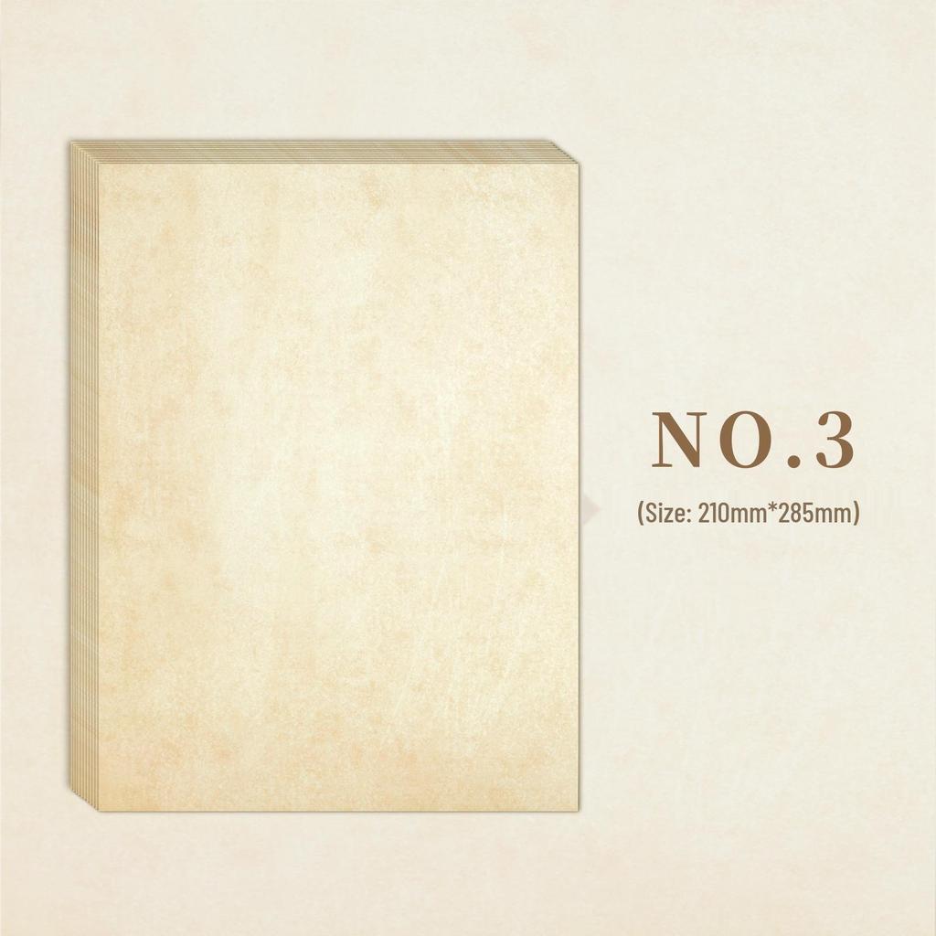 Retro Nostalgic A4 Double-Sided Writing and DIY Journal Paper, 50 Sheets