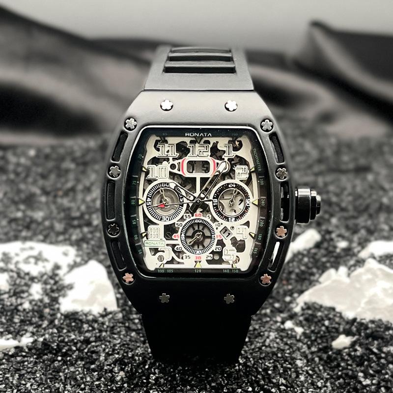 JYL Men's Watch Cool Multi-function Waterproof Silicone Strap