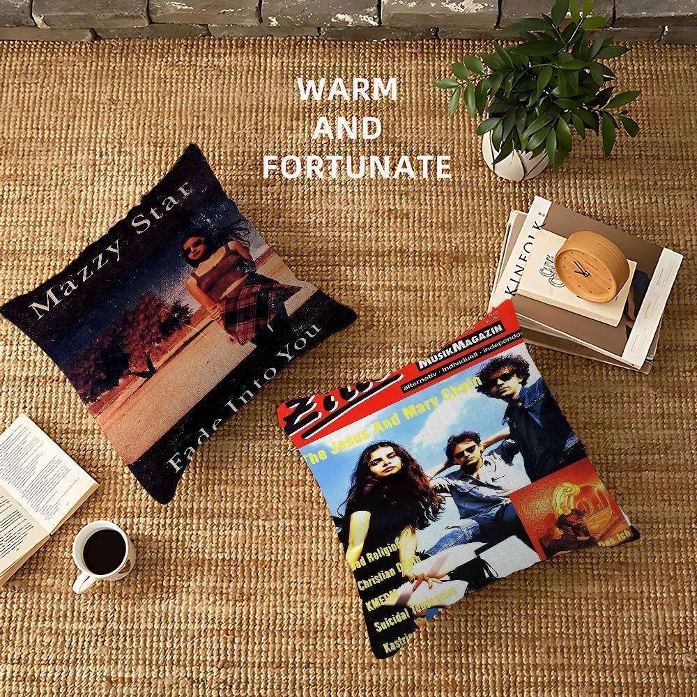 80S Pop Punk Band Mazzy Star Lucky Dragon Pillow Cover Sofa Cushion Cover Home Room Decoration Children Gift