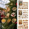 Fun Holiday Ritual Gift Grab Some Lunch Advent Calendar, 24 Days 2D Acrylic Food Seasonal Home Decor Ornaments Christmas Countdown Calendar for Tree,
