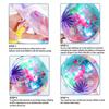 6-Pack 4D Round Flamingo Aluminum Foil Balloons Suitable for Birthday Party Bird-Themed Party Decorations