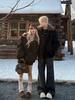 Trendy Japanese-Style Fur Collar Cotton Parka Jacket