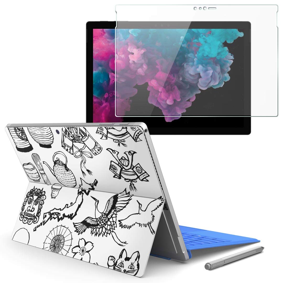 

igsticker Защитная пленка из стекла для Surface Pro Pro Pro 4 LCD Дизайн «Японский черный и Кабуто» 6, 2017, Скин, Набор, Протектор, Наклейка, Аксессуары, 015301, Стиль,