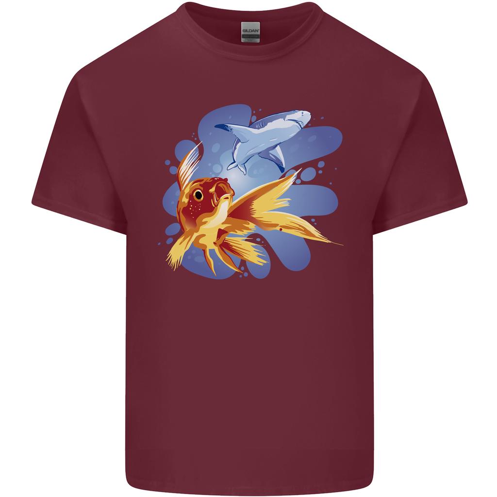 Great White Shark vs Goldfish Unisexs Light Cotton TShirt