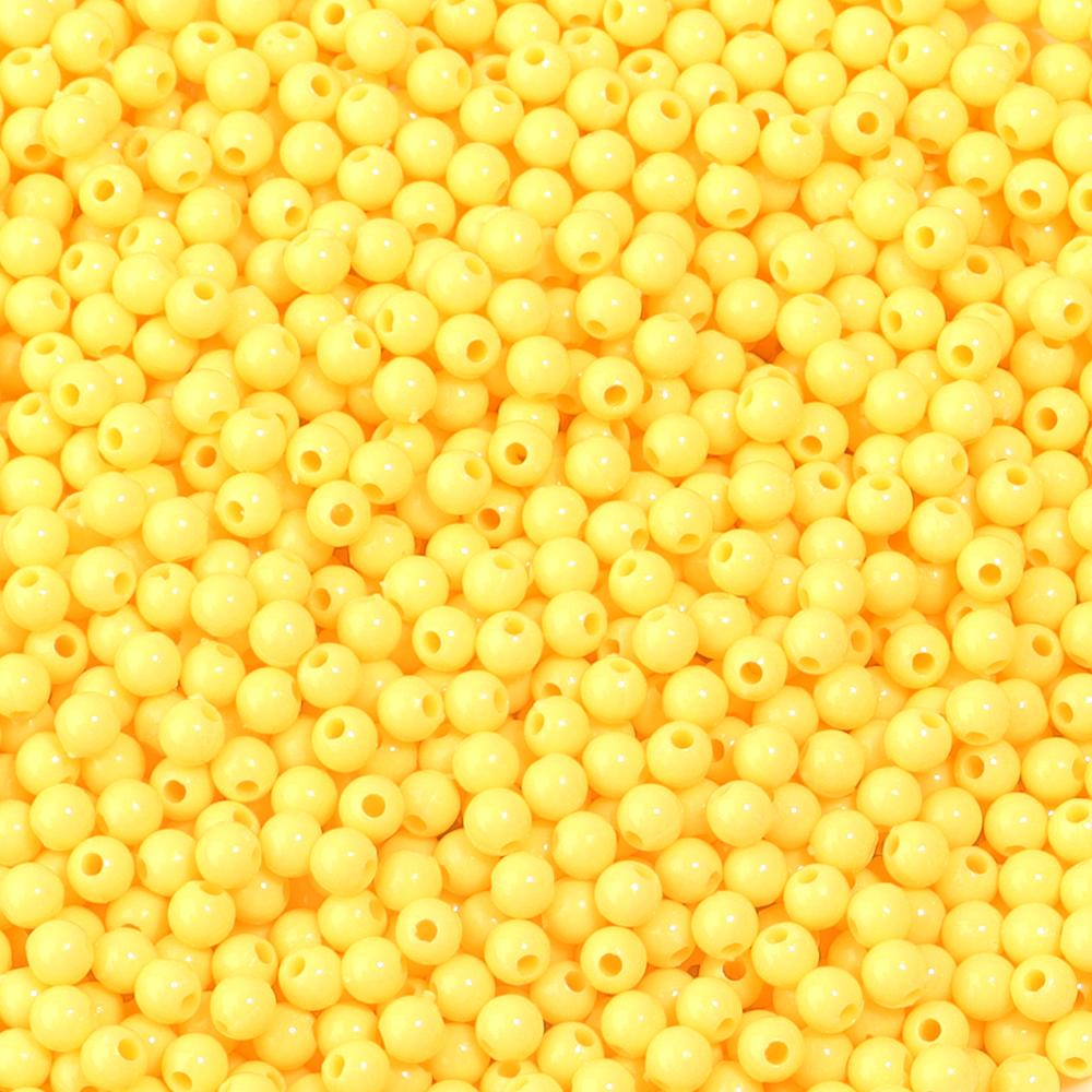 1000Pcs 4mm Acrylic Solid Color Round Beads For Craft Bracelets Earrings Making Spacer Beads DIY Jewelry Finding Accessories