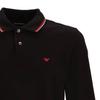 Emporio Armani Logo Embroidered Button Straight Long Sleeve Polo Shirt Men Tops Black 8N1FB51JPTZ0999_NG