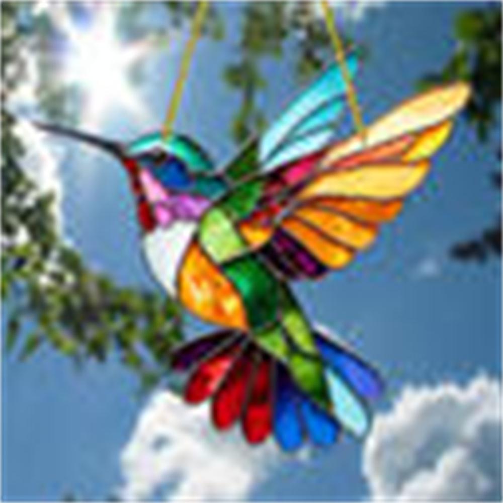 New Colorful Fairy Angel Art Flower Suncatcher Stained Window Hanging Heart Shape Acrylic Pendant For Home Garden Yard Ornament