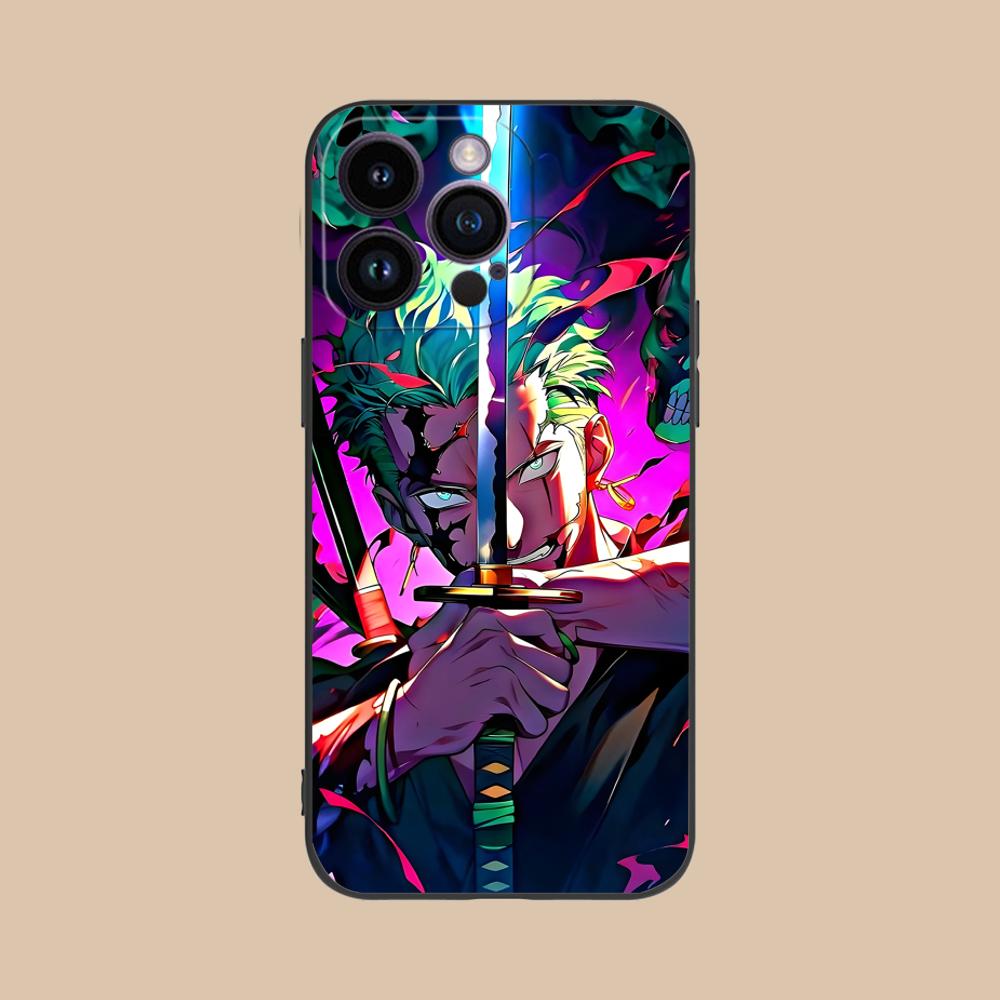 Anime Zoro Mobile Phone Case for iPhone 17 16 15 14 13 12 11 X XR XS 8 7 Pro Max Plus Mini Colour Protective Luxury Pretty
