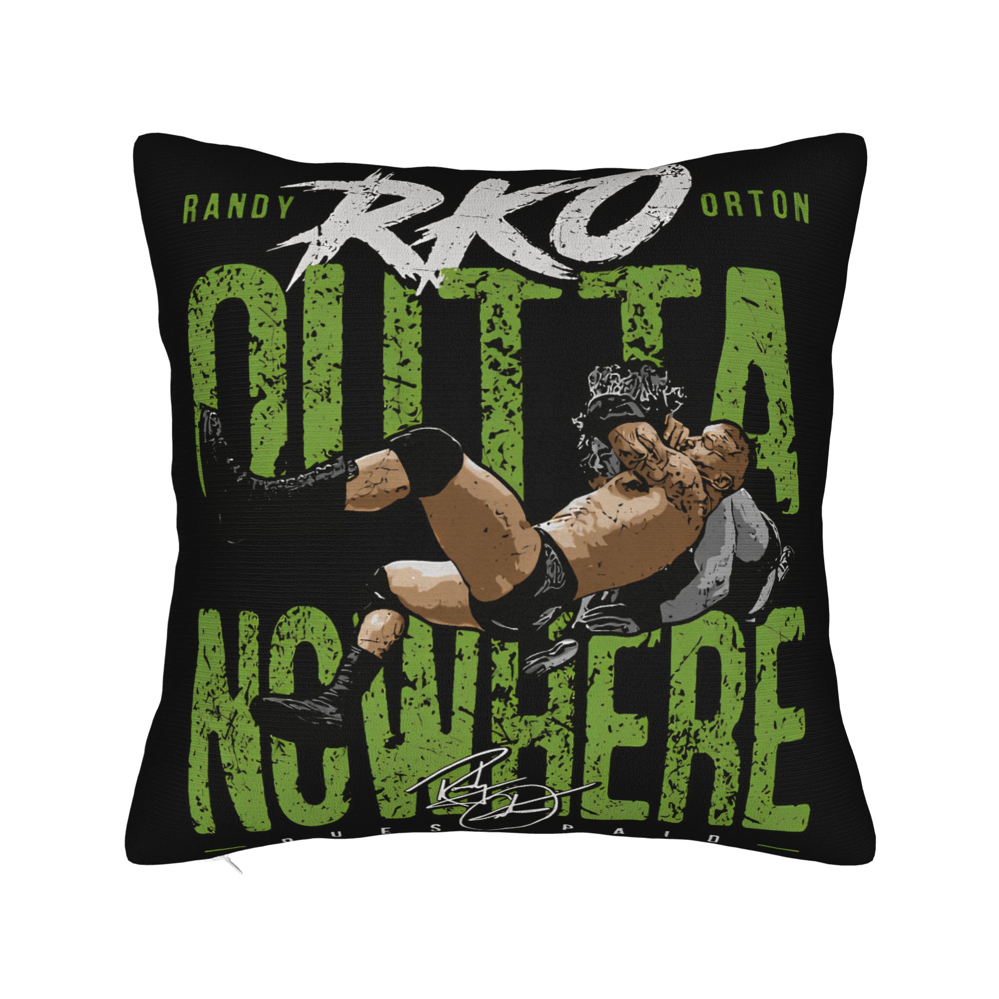 Randy Orton Strike First Pillow Case  Soft Pillow Cover For Sofa Couch Bed Living Room Cute Funny Cushion Cover 12x12Inch