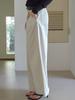 Elssibeui One Tuck Stitch Pants_Beige