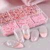 6 Grids Cute Heart Glitter Nail Sequins Kawaii Mini Golden Red Laser Love Round Nail Flake Korean Star Diy Nail Charm Supplies
