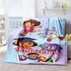 Dora Explorer Customize Text Blanket Throw Customizable Blanket Soft Warm Cozy for Picnics Sofa Bed Home Decor Ideal for All Seasons