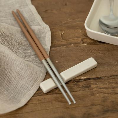 Maribel Neutral Berni Spoon Rest, Oatmeal, 2 Pieces, Korean Popular Tableware