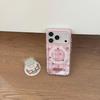 Korean-Style Pink Plaid Star Phone Case for iPhone 16/15/14/17 Pro Max 
