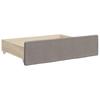 Extendable Daybed with Drawers Taupe 80x200 Cm Fabric