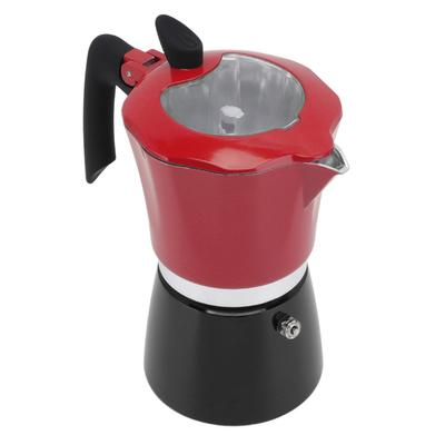 Stovetop Coffee Maker Aluminum Portable Coffee Maker Pot with Transparent Lid for Travel